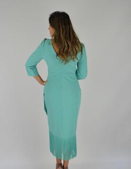 VESTIDO FLECOS VERDE