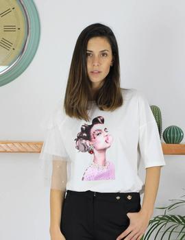 Camiseta chica chicle blanca