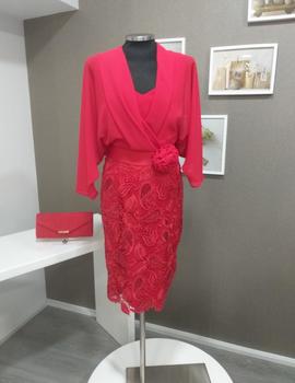 VESTIDO MONCHO HEREDIA ROJO