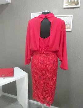 VESTIDO MONCHO HEREDIA ROJO