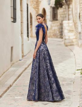 VESTIDO ENCAJE MARINO