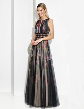 VESTIDO ZE-454 TUL ESTAMPADO