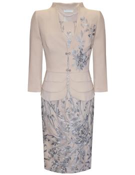 CONJUNTO CHAQUETA VESTIDO NUDE