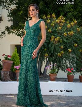 VESTIDO ENCAJE VERDE