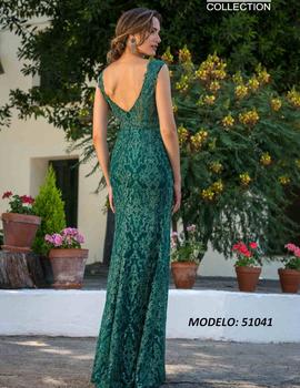 VESTIDO ENCAJE VERDE