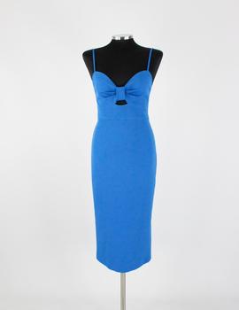 Vestido midi nudo azul