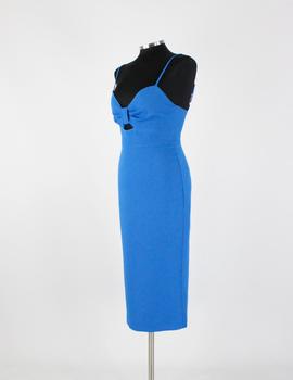 Vestido midi nudo azul