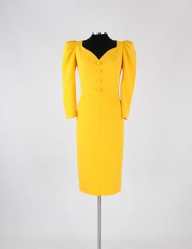 VESTIDO BOTONES AMARILLO