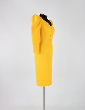 VESTIDO BOTONES AMARILLO