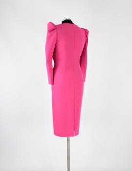 VESTIDO BOTONES FUCSIA