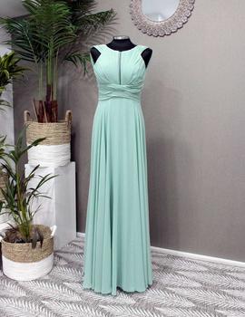 VESTIDO DRAPEADO VERDE MENTA