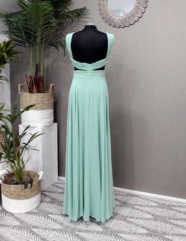 VESTIDO DRAPEADO VERDE MENTA