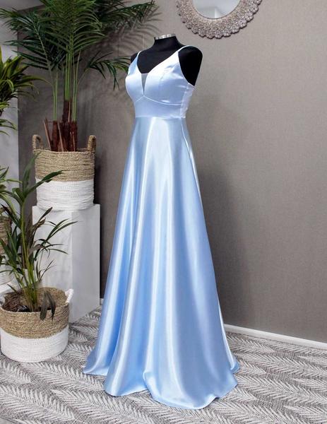 VESTIDO TALA RASO CELESTE