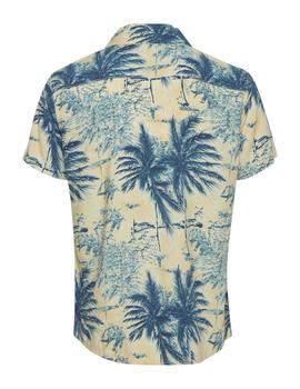 Camisa manga corta BLEND 20713377 palmeras mostaza