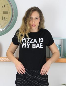 Camiseta pizza negra