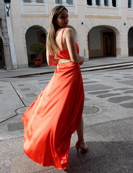 VESTIDO PAREO NARANJA