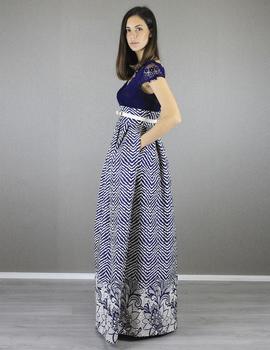 Vestido encaje en azul marino