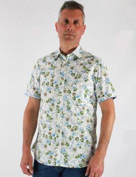 Camisa manga corta ANTONIO GAMIZ 22095C7 blanca estampada