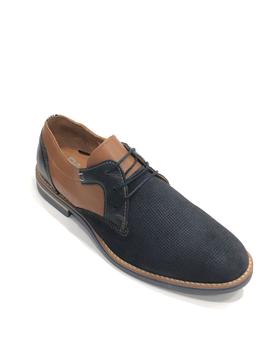 Zapatos piel 228050 serraje marinos para hombre