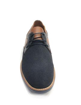 Zapatos piel 228050 serraje marinos para hombre