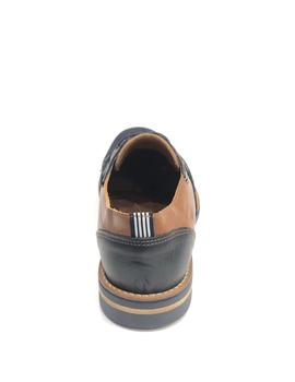 Zapatos piel 228050 serraje marinos para hombre