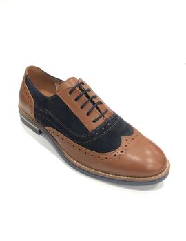 Zapatos oxford piel 19505 cuero-marino para hombre