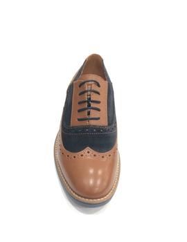 Zapatos oxford piel 19505 cuero-marino para hombre