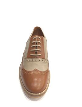 Zapatos oxford piel 19505 cuero-beige para hombre