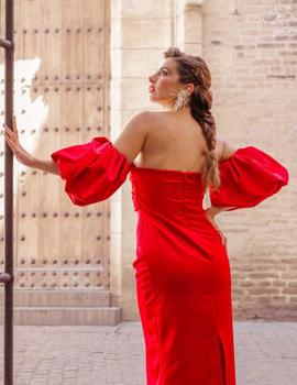 Vestido midi rojo