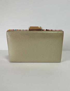 Cartera fiesta piedras multicolor rosa