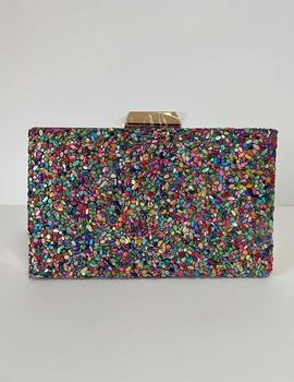 Cartera fiesta piedras multicolor
